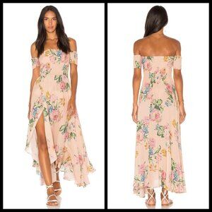 💕AUGUSTE x REVOLVE💕 Boheme Goddess Maxi Dress ~ Blush Floral Print US 4 NWT